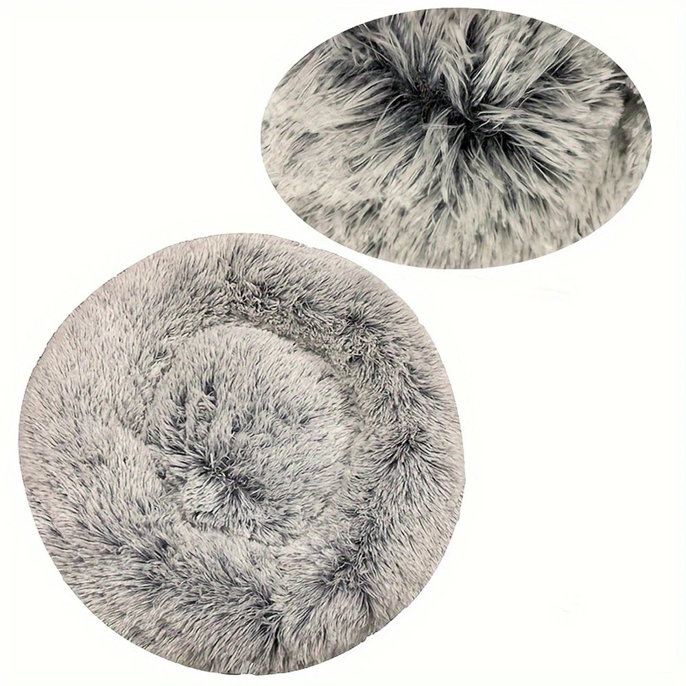 Lit rond en peluche chien et chat 40 à 90 cm – CLEVI Paris