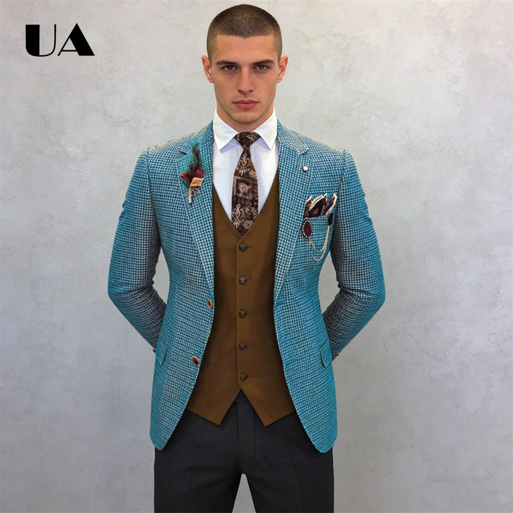 Costume homme 3 pièces à carreaux – CLEVI Paris