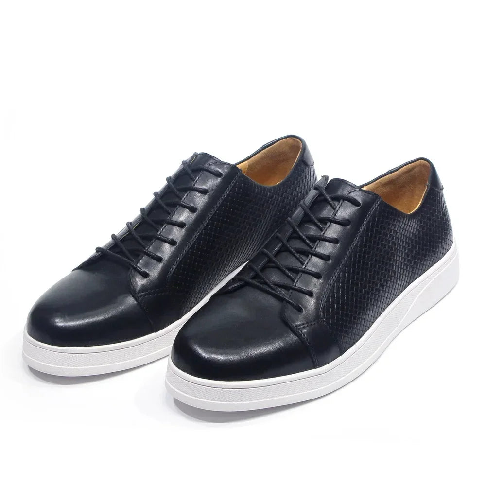 Sneakers Homme en Cuir de Vache à Lacets – CLEVI Paris