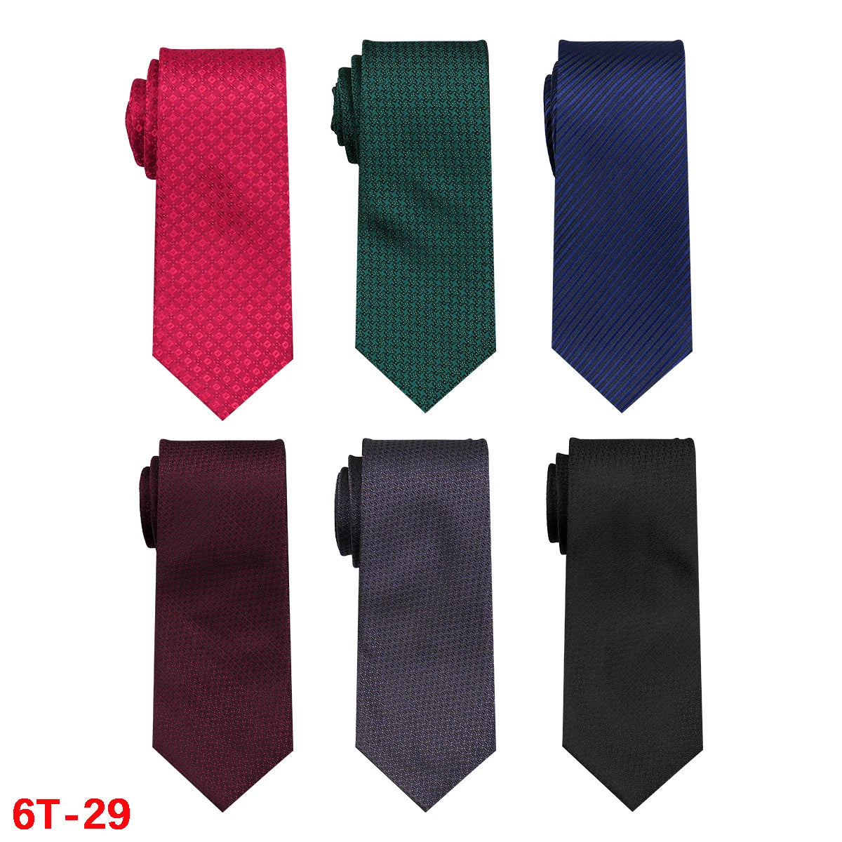 Lot de 6 cravates homme jacquard – CLEVI Paris