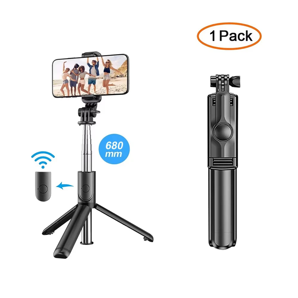 Trépied perche selfie Bluetooth 3-en-1 – CLEVI Paris
