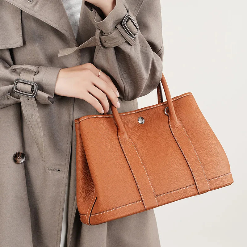 Sac Cabas Cuir Véritable Multi-Poches Femme – CLEVI Paris