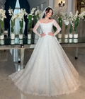 Robe de mariée plissée en dentelle – CLEVI Paris