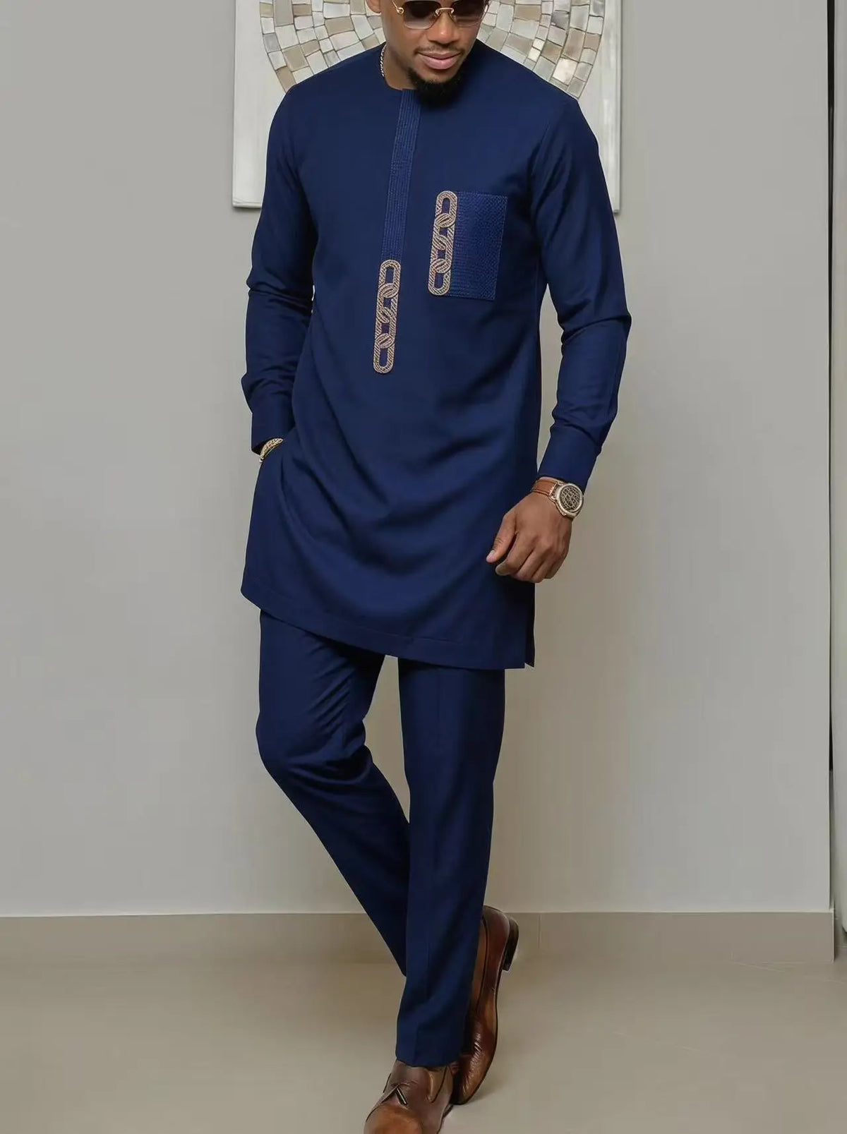 Ensemble Traditionnel Africain Homme Kaunda – CLEVI Paris