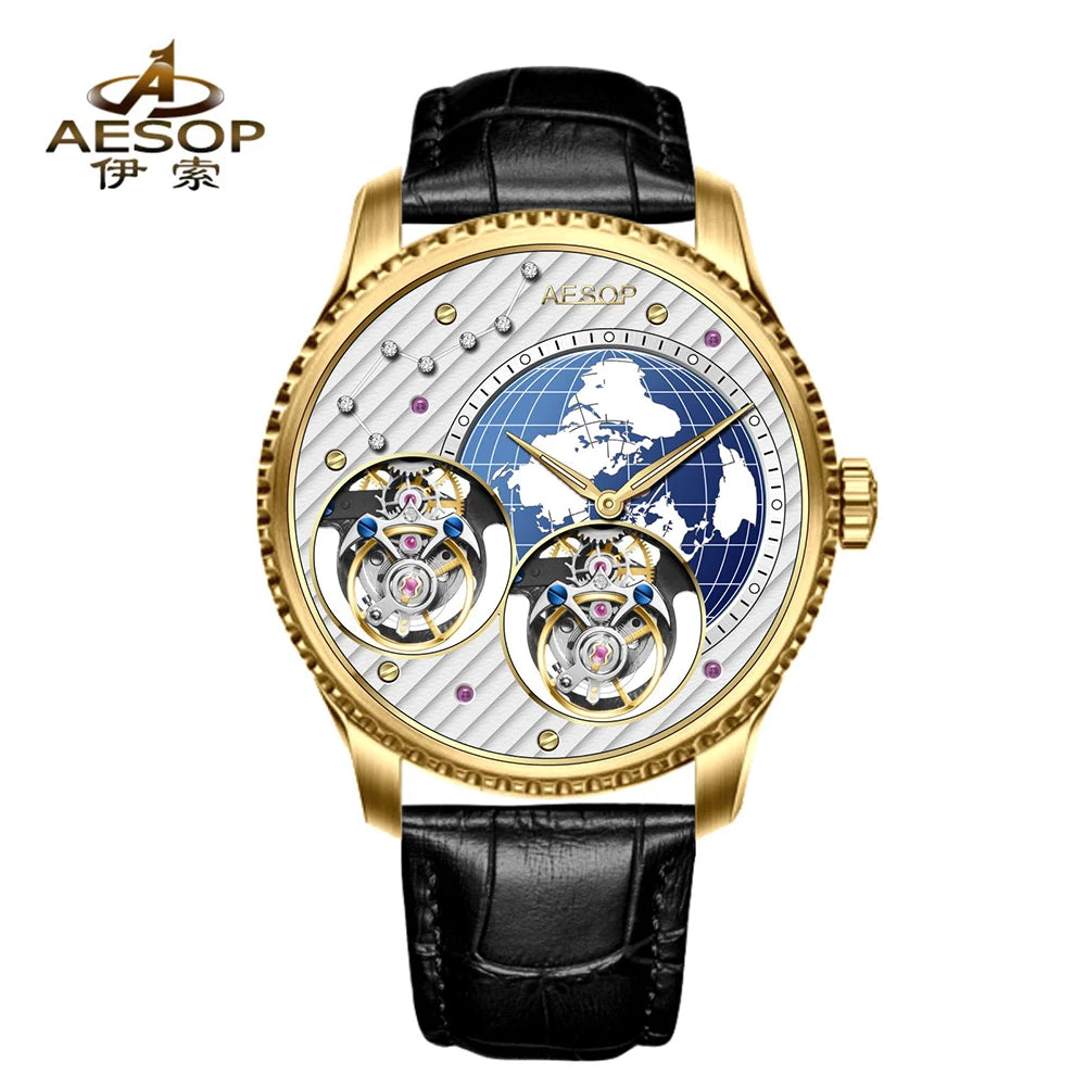 Montre mécanique AESOP à cadran squelette – CLEVI Paris