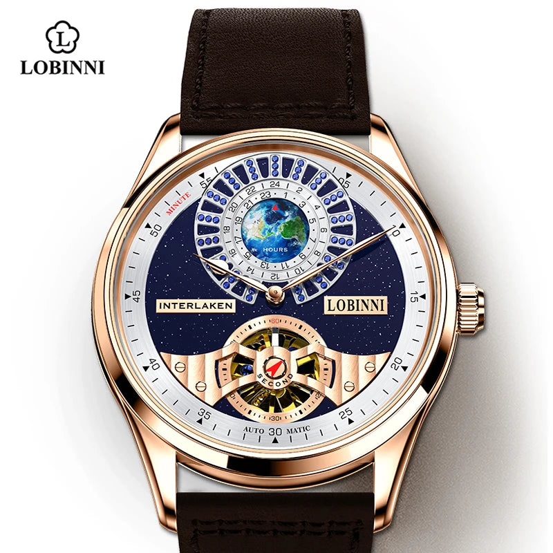 Montre Homme Automatique Squelette Lobinni – CLEVI Paris