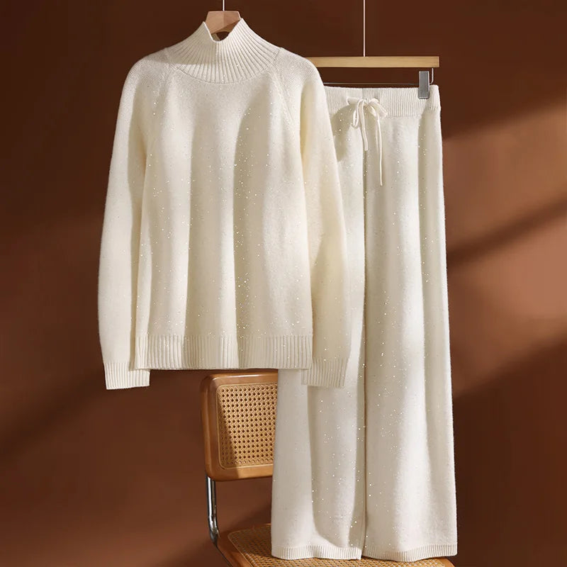 Ensemble mérinos à paillettes femme – CLEVI Paris