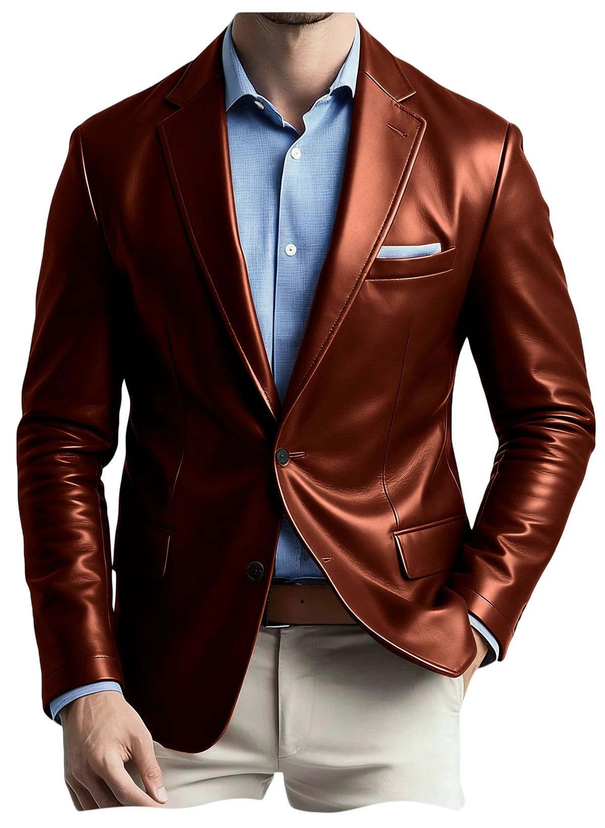 Blazer en similicuir pour homme – CLEVI Paris