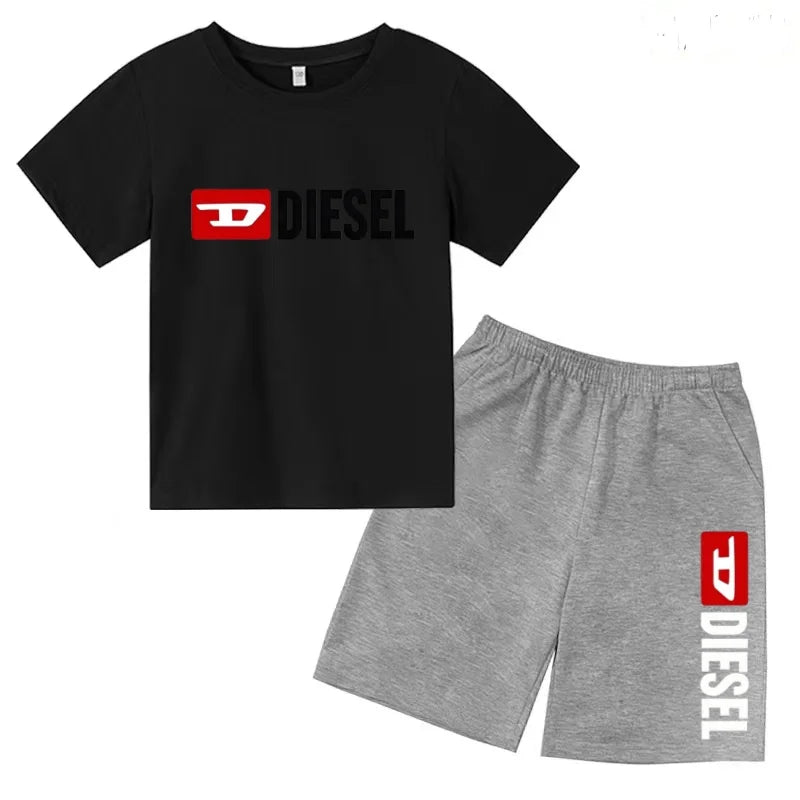 Ensemble enfant T-shirt à lettres et short – CLEVI Paris