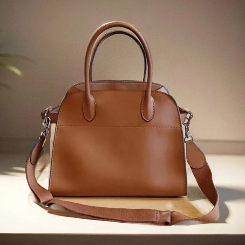 Tote Bag Cuir Vache Pleine Fleur Femme 2 Tailles Classique – CLEVI Paris