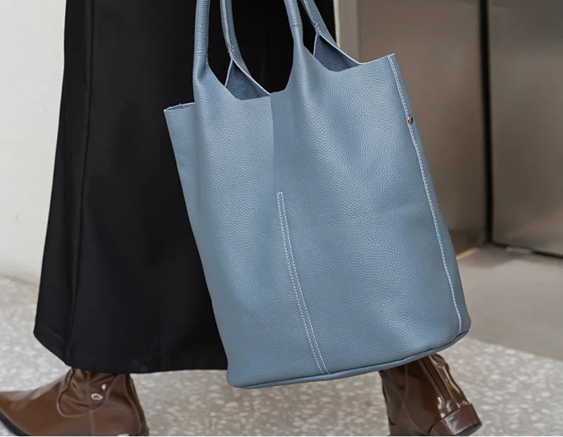 Sac seau femme en cuir de vachette – CLEVI Paris