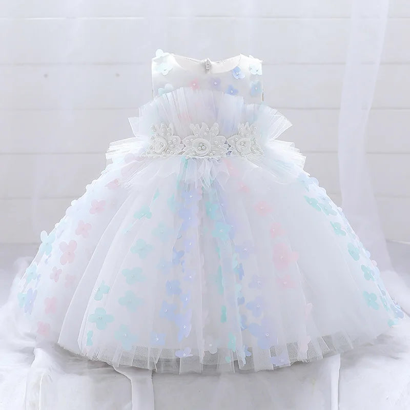 Robe cérémonie bébé fille à fleurs – CLEVI Paris