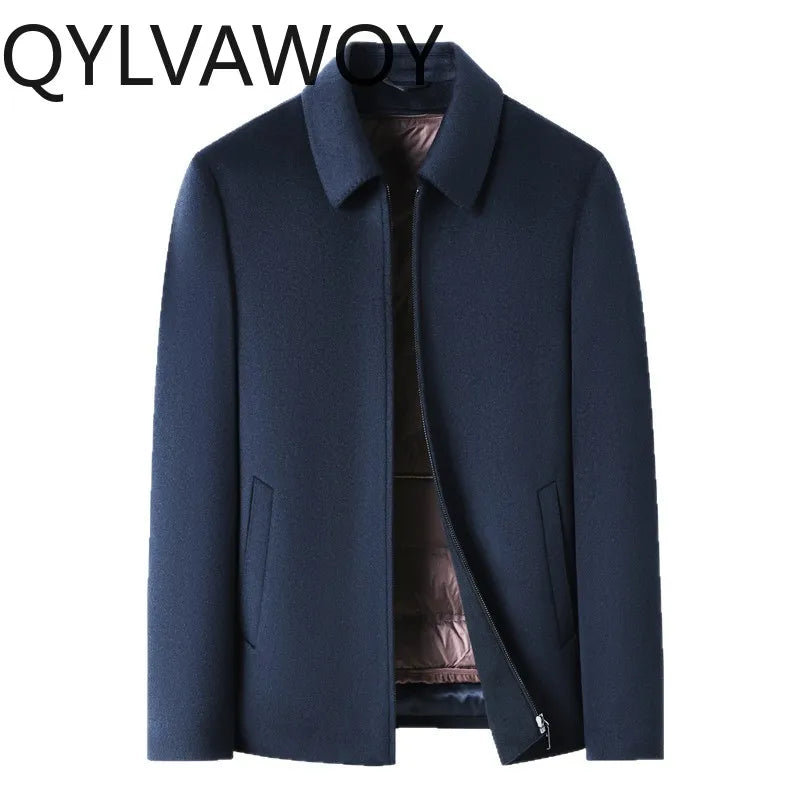 Veste homme laine et cachemire bleu marine – CLEVI Paris