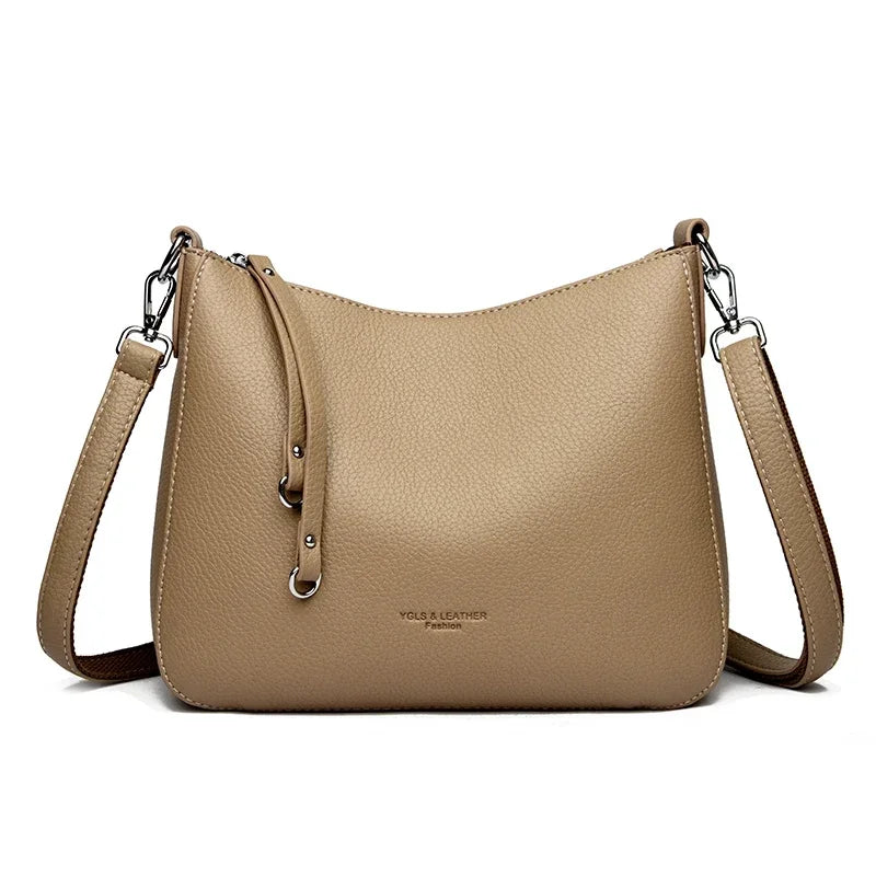 Sac Bandoulière Femme Cuir Microfibre Souple 28x22cm – CLEVI Paris