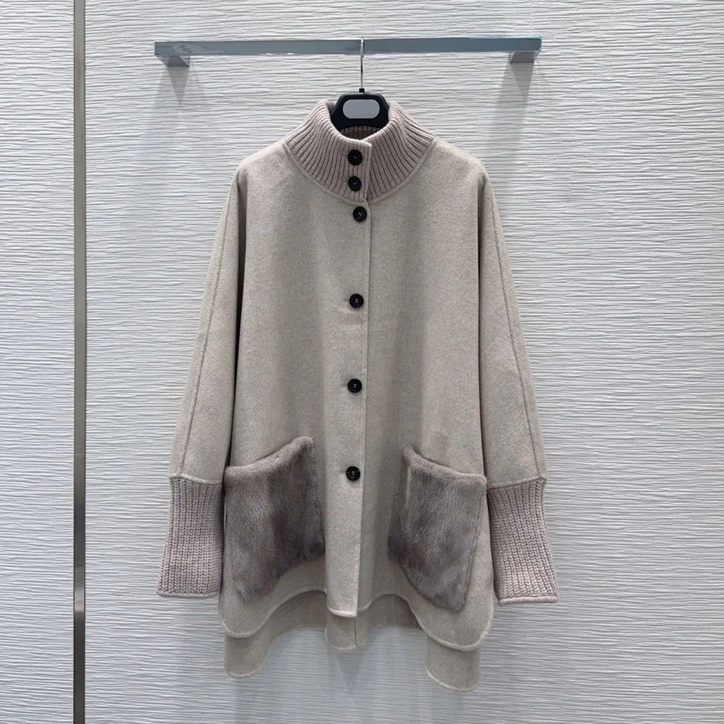 Manteau femme ample laine et cachemire – CLEVI Paris