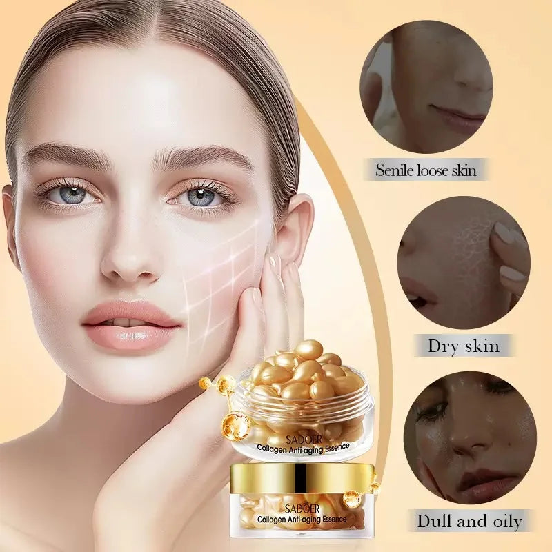 Sérum Capsules Collagène Rétinol Raffermissant Visage & Yeux – CLEVI Paris