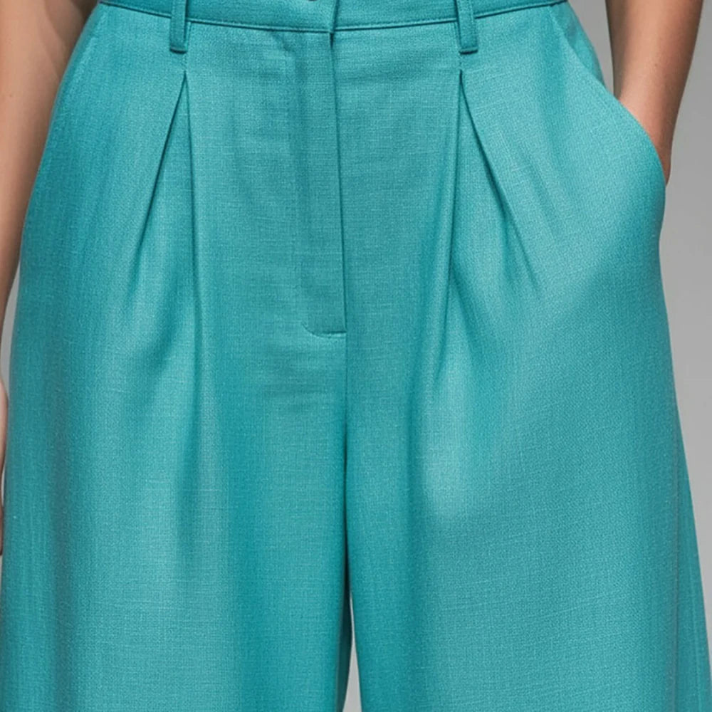 Ensemble 2 pièces blouse et pantalon large – CLEVI Paris