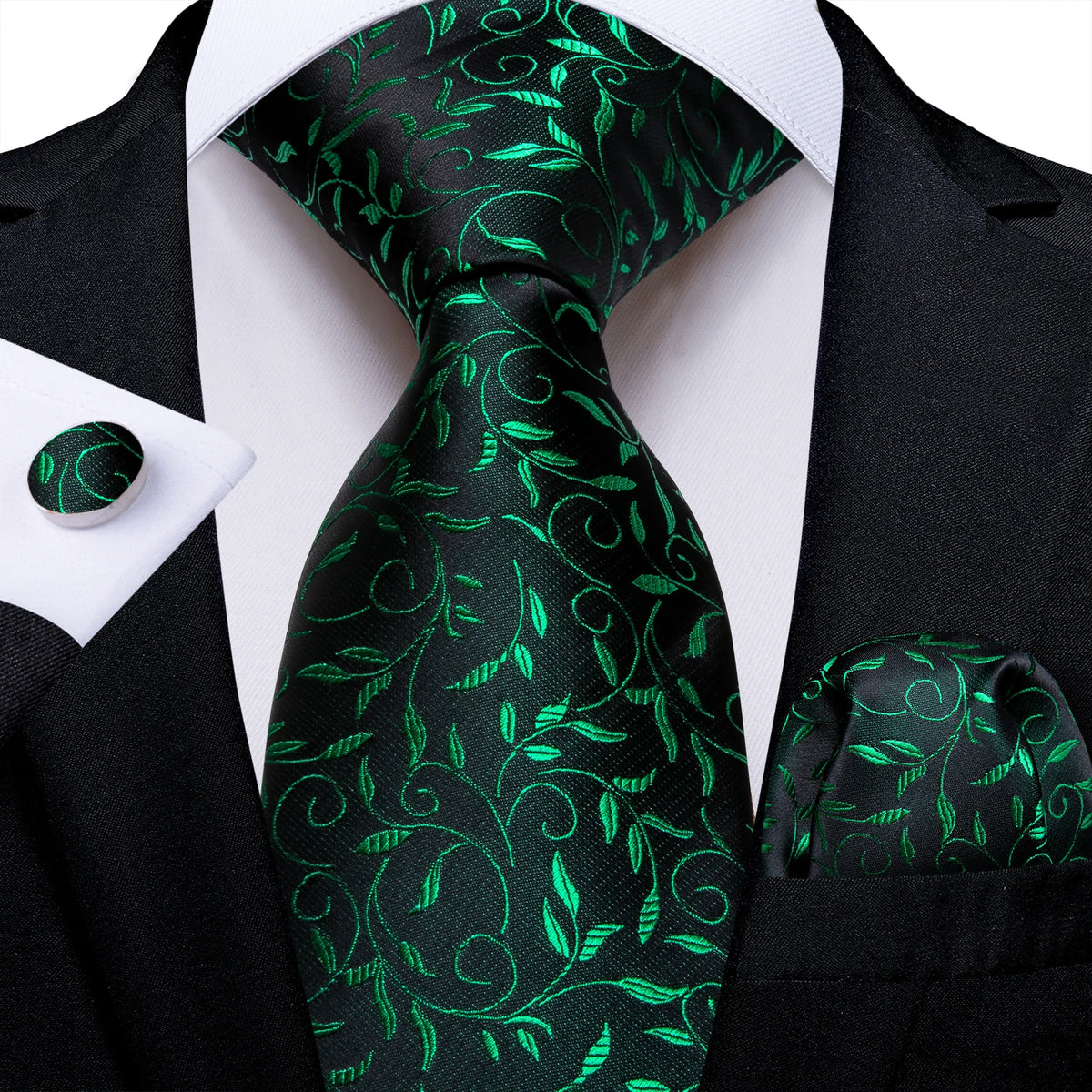 Coffret cravate homme paisley, pochette et boutons – CLEVI Paris