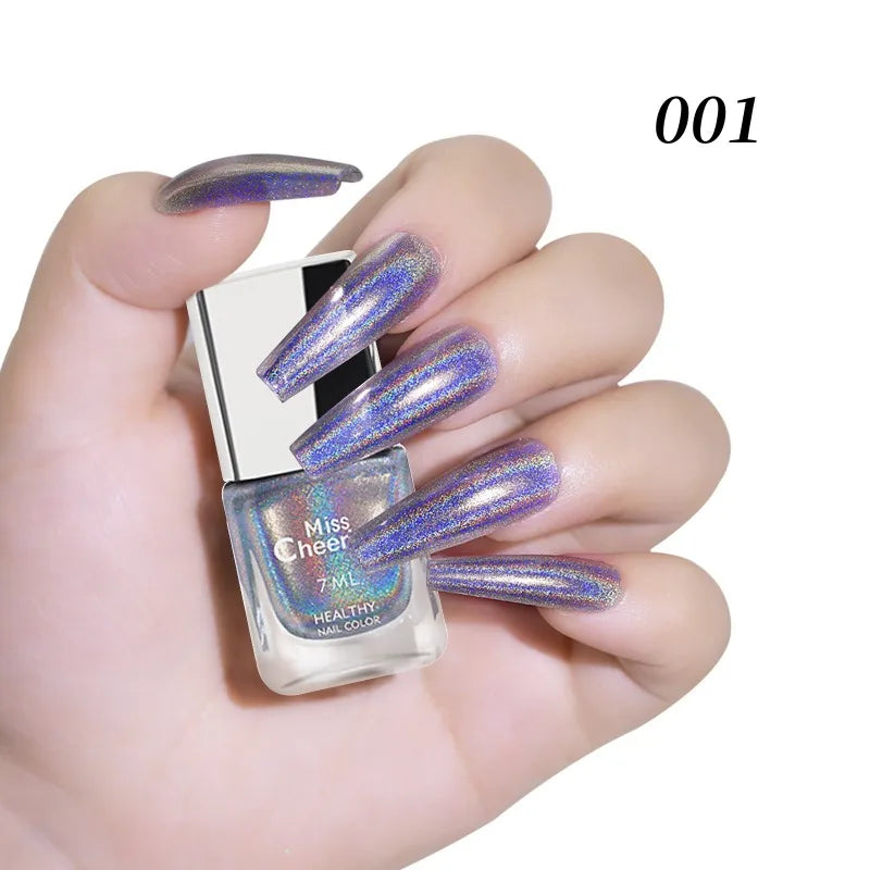 Vernis à Ongles Holographique Glitter Arc-en-Ciel – Séchage Rapide 8 Teintes – CLEVI Paris