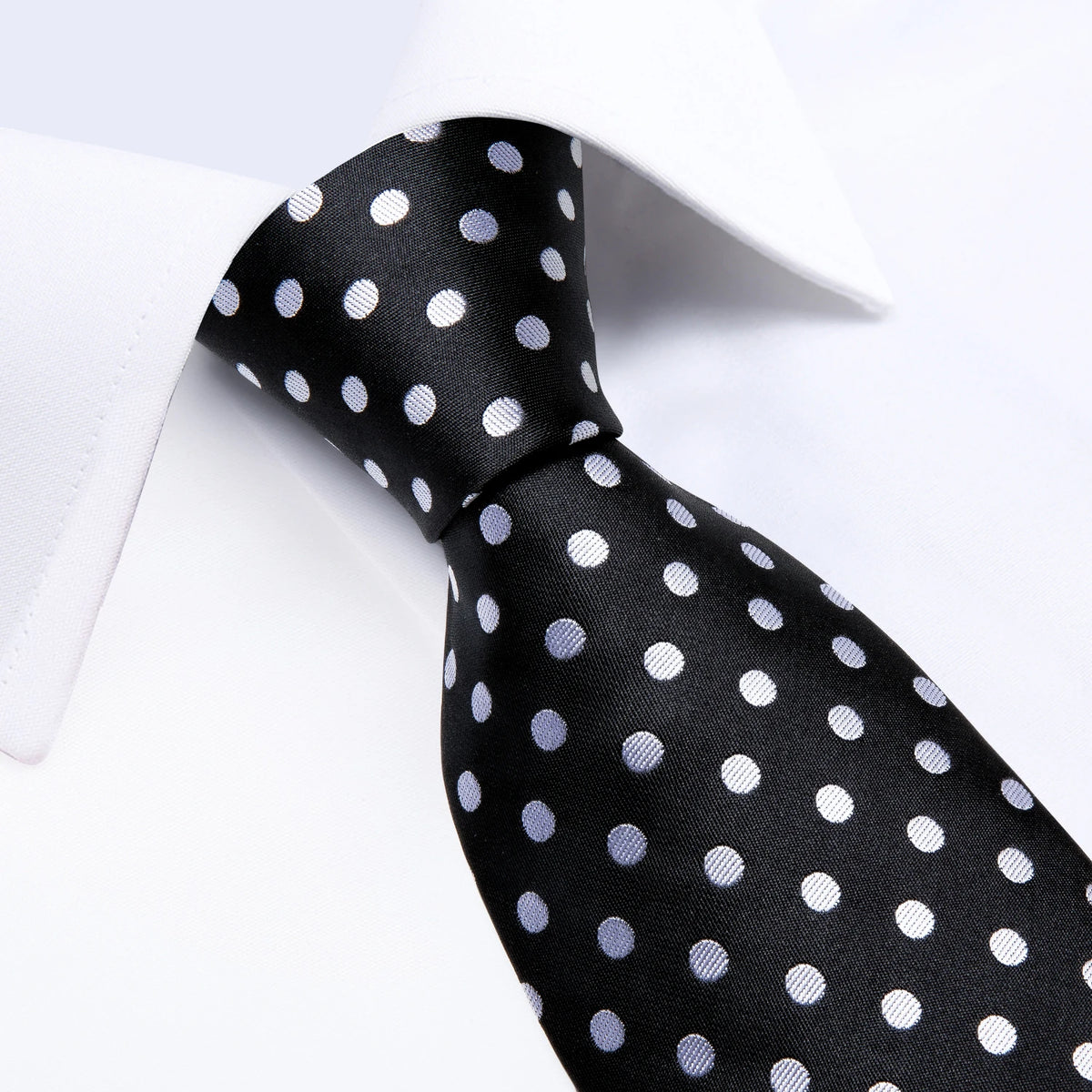 Coffret cravate homme à pois, pochette et boutons – CLEVI Paris