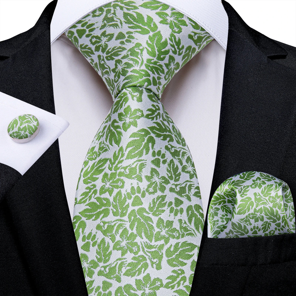 Coffret cravate homme paisley, pochette et boutons – CLEVI Paris