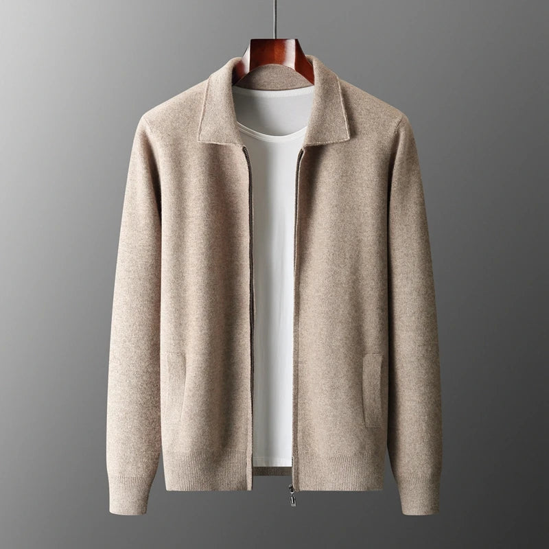 Ensemble homme laine mérinos et cardigan zippé – CLEVI Paris