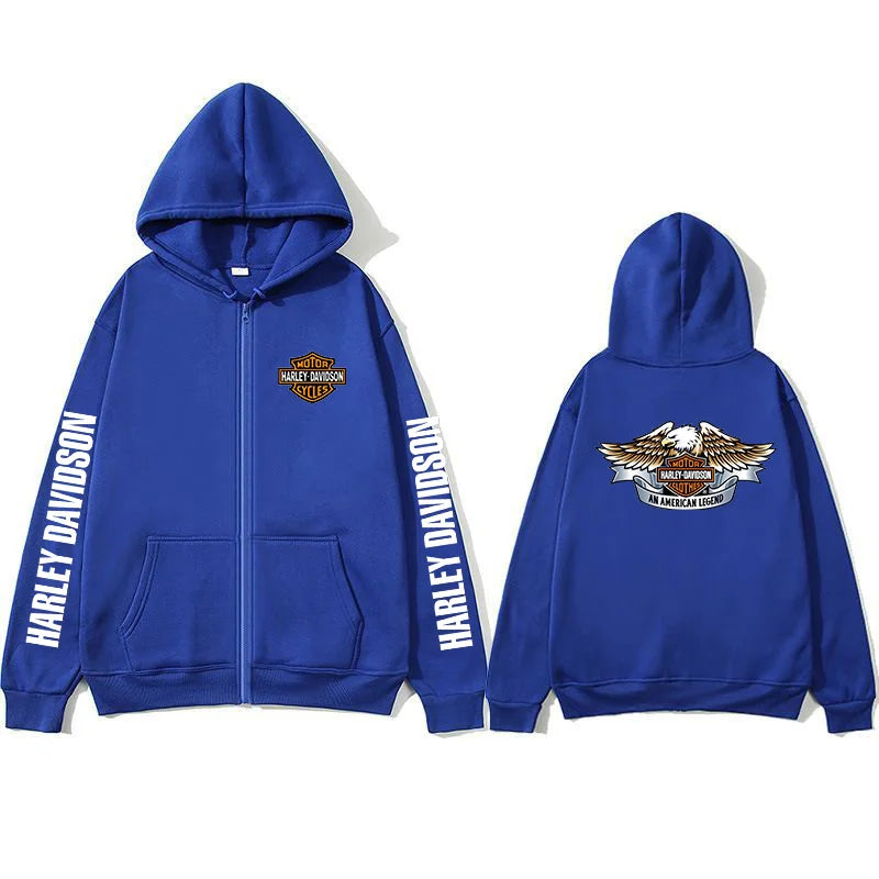 Sweatshirt Zippé à Capuche Harley Davidson – CLEVI Paris