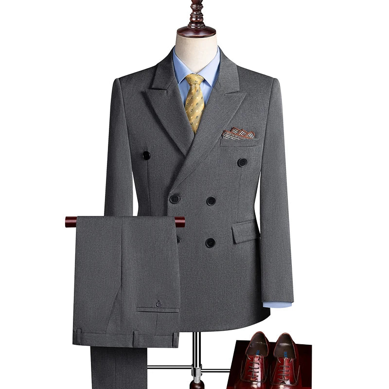 Smoking homme croisé bleu marine – CLEVI Paris