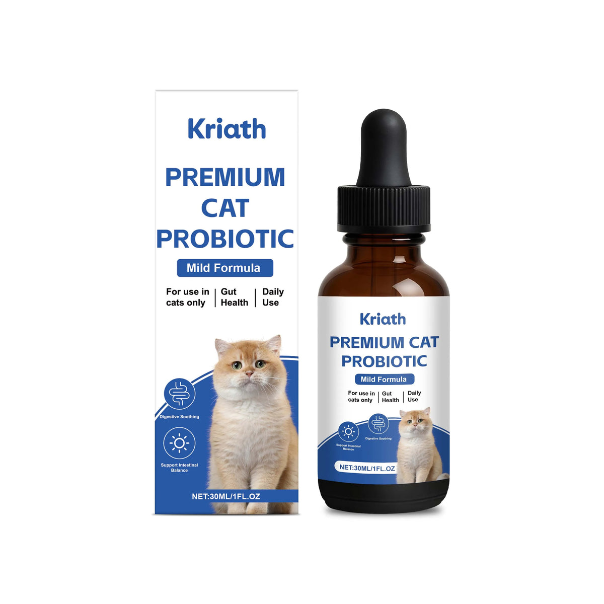 Gouttes probiotiques chat KRIATH 30 ml – CLEVI Paris