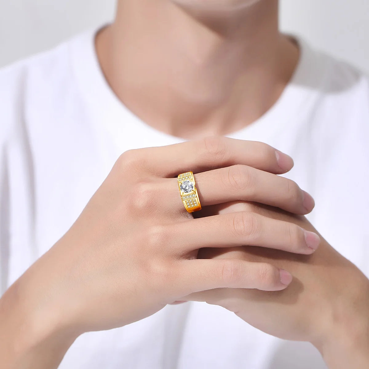 Bague Homme Moissanite 1ct Argent 925 Certifiée – CLEVI Paris