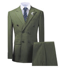 Costume 2 pièces homme rayé double boutonnage – CLEVI Paris