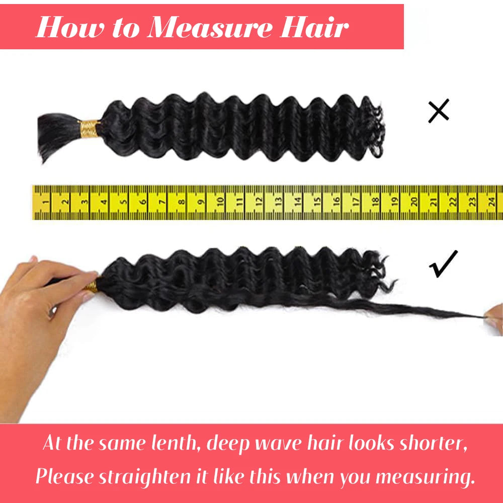 Mèches Tressage Deep Wave Cheveux Humains Brésiliens 100g Sans Trame — Boho Braids & Nattes – CLEVI Paris