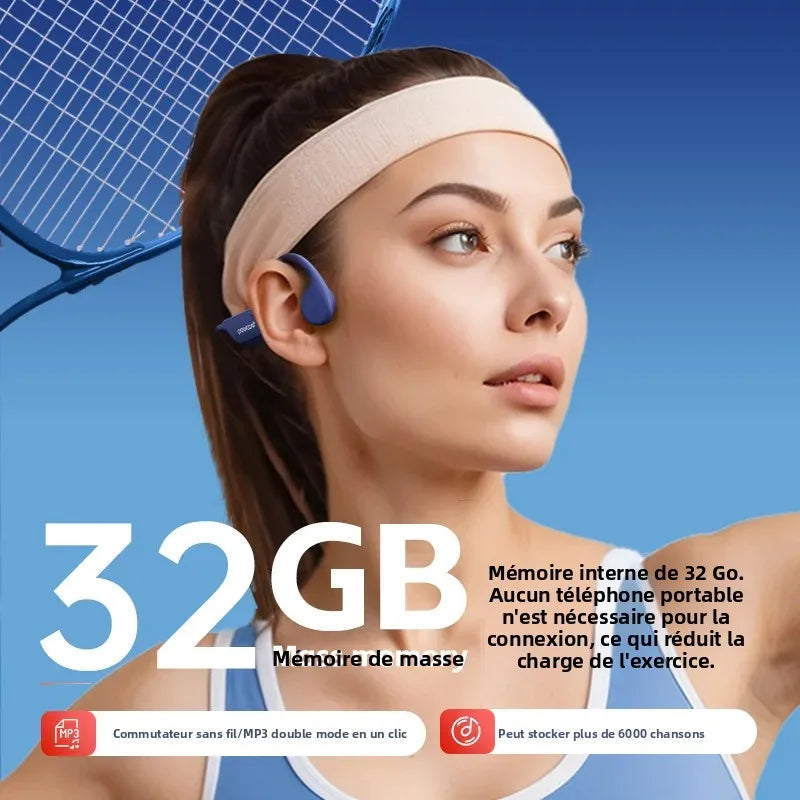 Casque Conduction Osseuse POLVCDG X7 IPX8 32Go BT 5.3 – CLEVI Paris