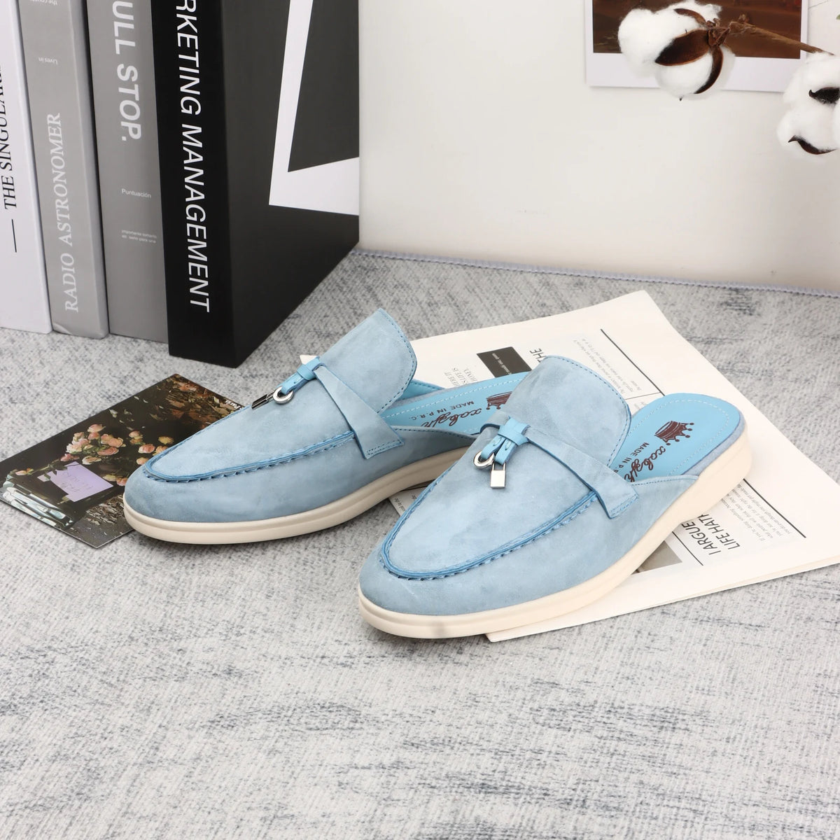 Sandales femme plates à enfiler – CLEVI Paris