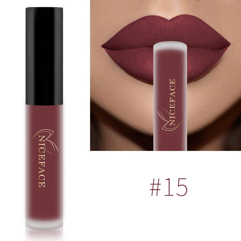 Rouge à Lèvres Liquide Mat Velours QiBest 21 Teintes – CLEVI Paris
