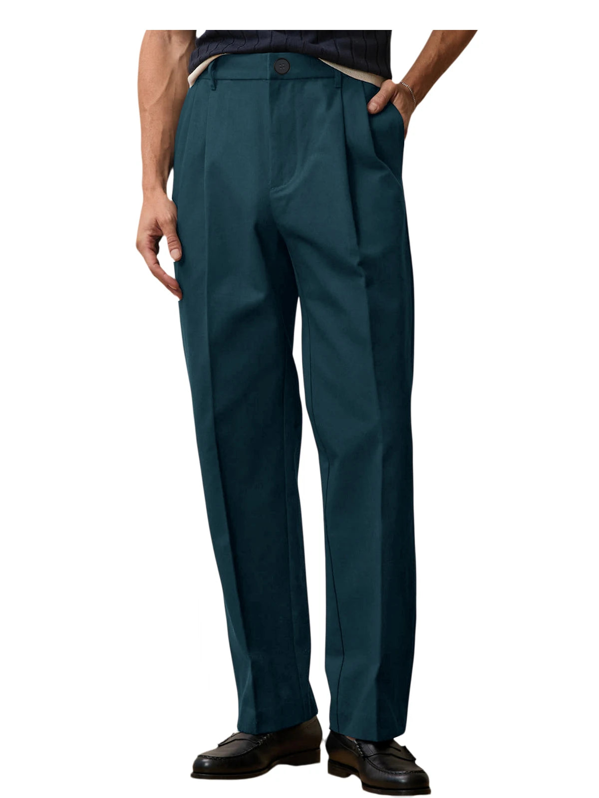 Pantalon homme taille haute coupe large – CLEVI Paris