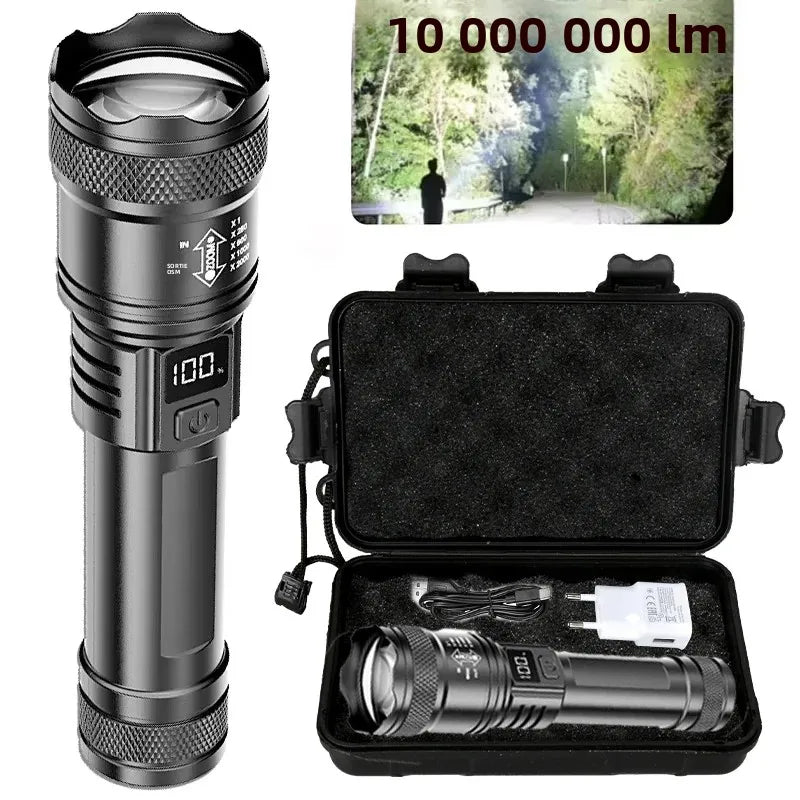 Lampe Torche LED 2000 Lumens Zoom Tactique Rechargeable USB-C – CLEVI Paris
