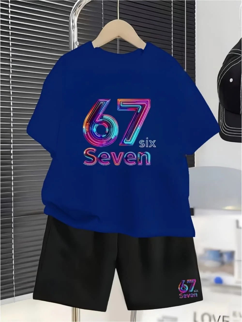 Ensemble garçon 67 imprimé T-shirt et short – CLEVI Paris
