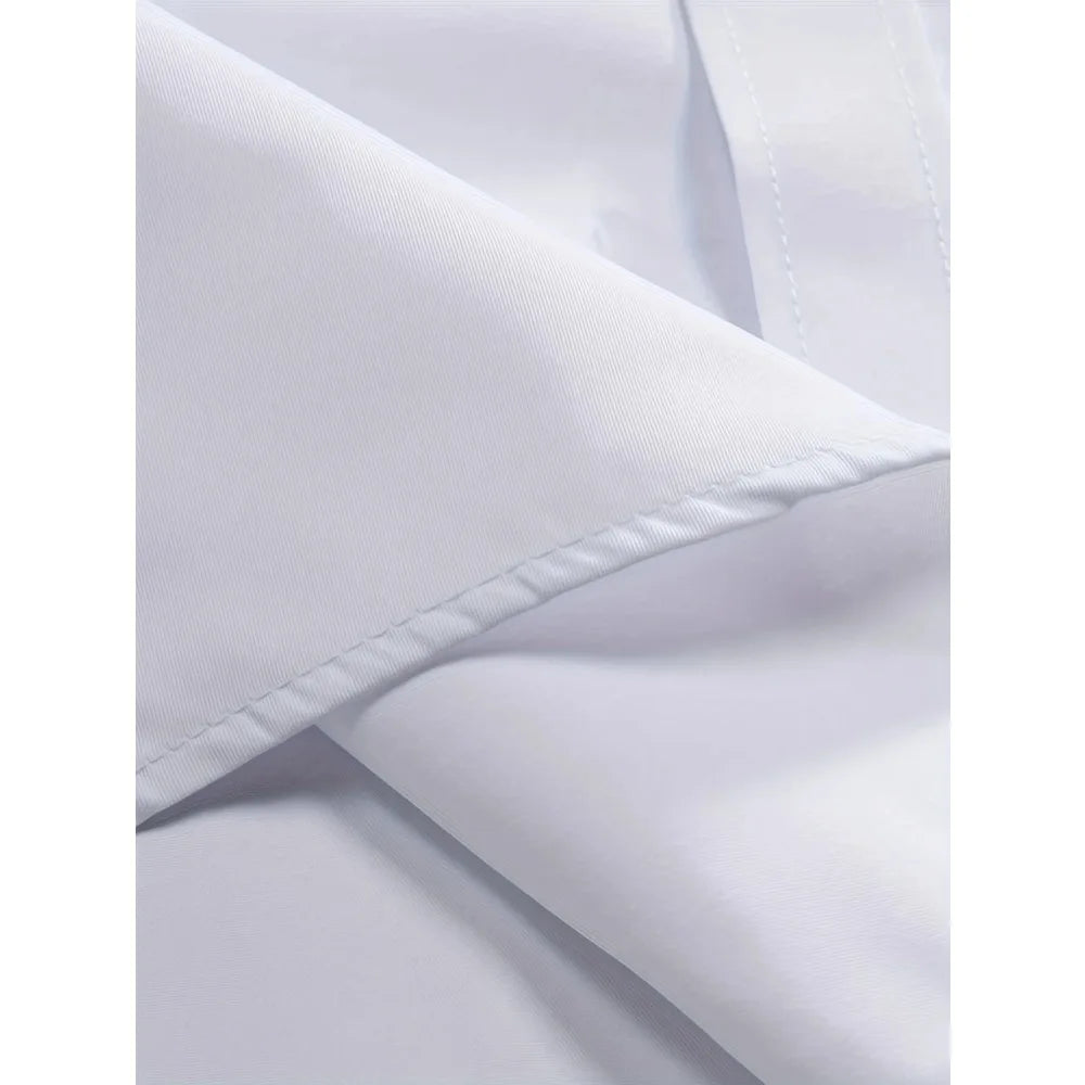 Chemise homme unie en polyester – CLEVI Paris
