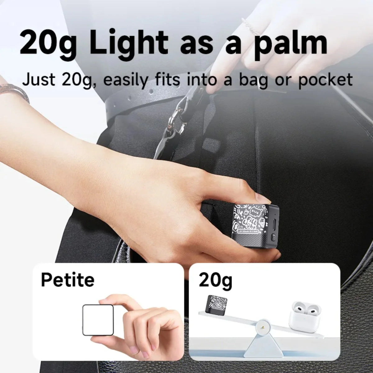 Lampe LED magnétique pour Osmo Pocket 3 – CLEVI Paris