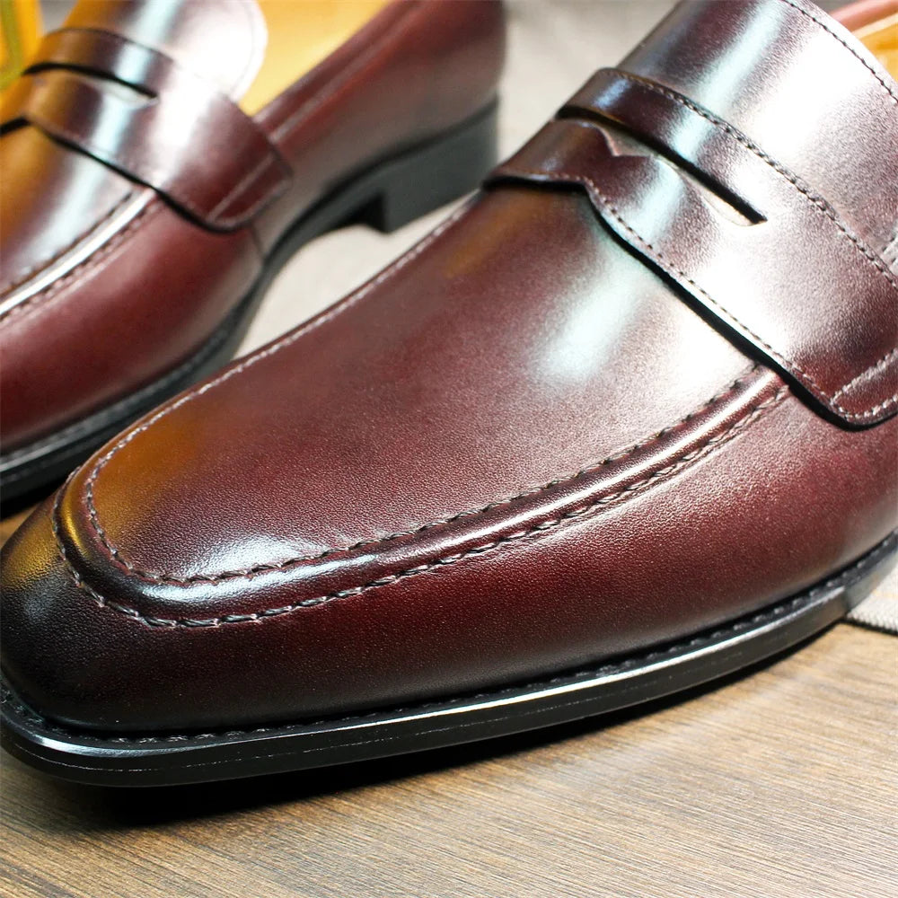 Mocassins en cuir à enfiler pour homme – CLEVI Paris