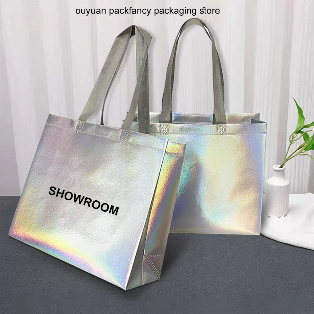 Sacs shopping métallisés personnalisables – CLEVI Paris