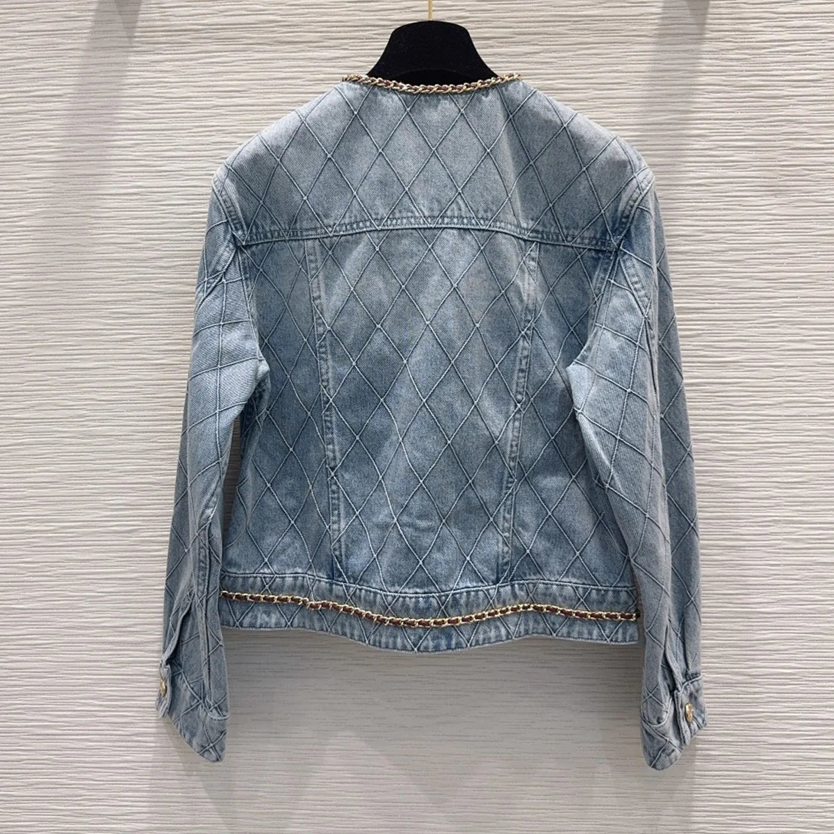 Veste en jean femme à détails chaîne – CLEVI Paris