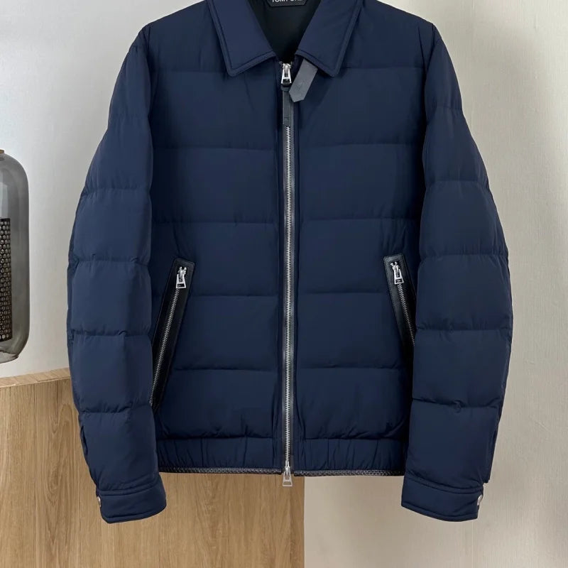 Veste homme à capuche bleu marine – CLEVI Paris