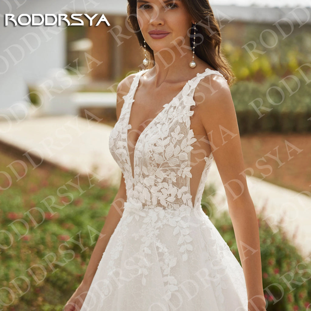 Robe de mariée trapèze en tulle et dentelle – CLEVI Paris