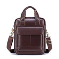 Sacoche Messager Homme Cuir Véritable Vintage 30x26cm – CLEVI Paris