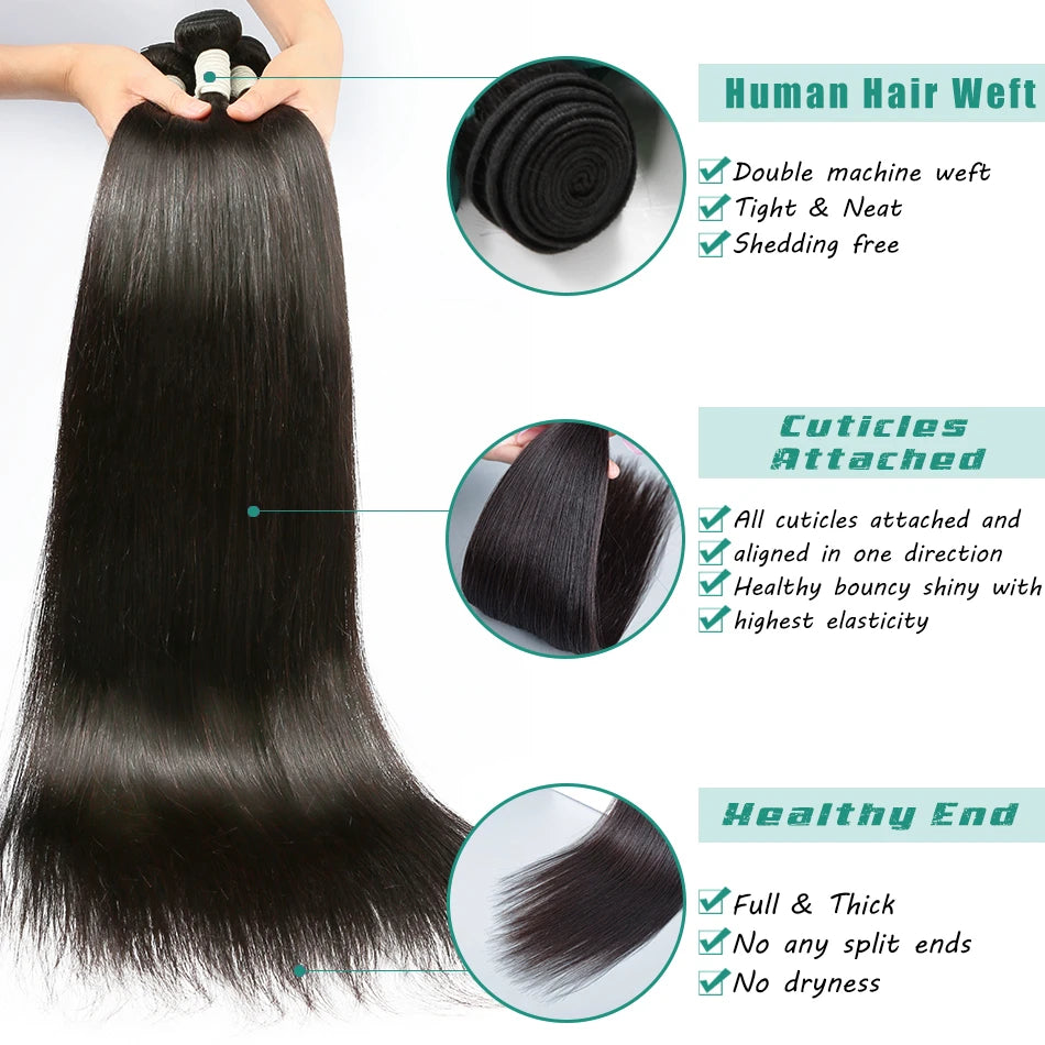 Extensions Bone Straight Virgin Hair Burmese Noir Naturel – CLEVI Paris