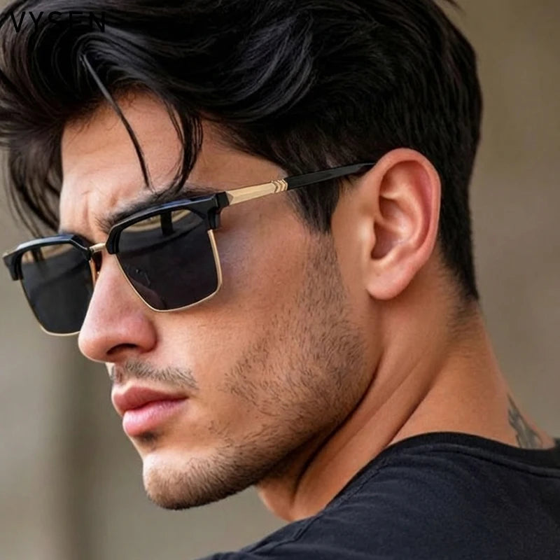 Lunettes de soleil homme carrées Y2K – CLEVI Paris
