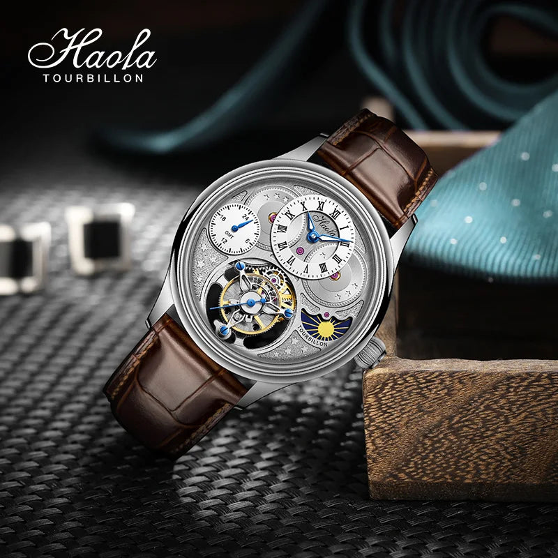 Montre Homme GMT Tourbillon Volant Haofa – CLEVI Paris