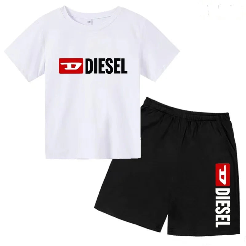Ensemble enfant T-shirt à lettres et short – CLEVI Paris